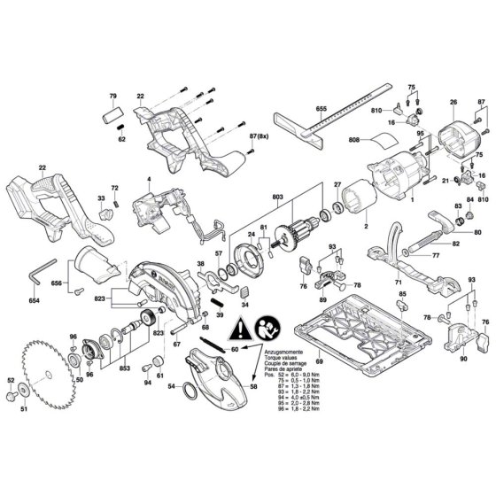 Circular Saw Assembly for Bosch