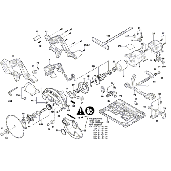 Circular Saw Assembly for Bosch