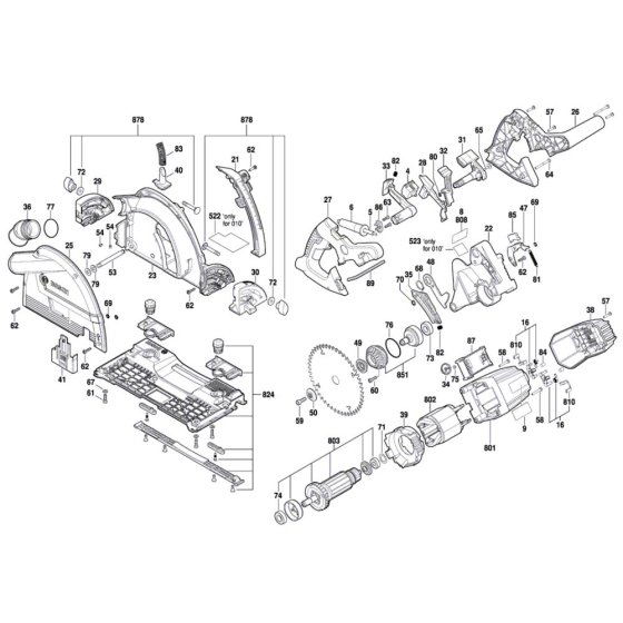 Plunge Saw Assembly for Bosch