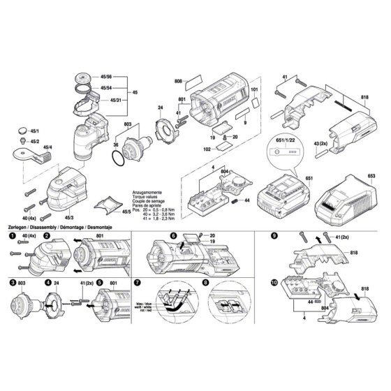Tool Assembly for Bosch GOP 18V-28