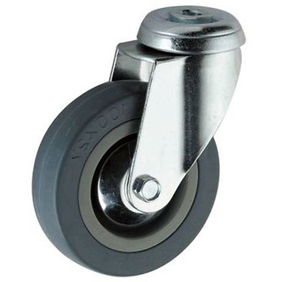 Grey Rubber Swivel Castor Wheels