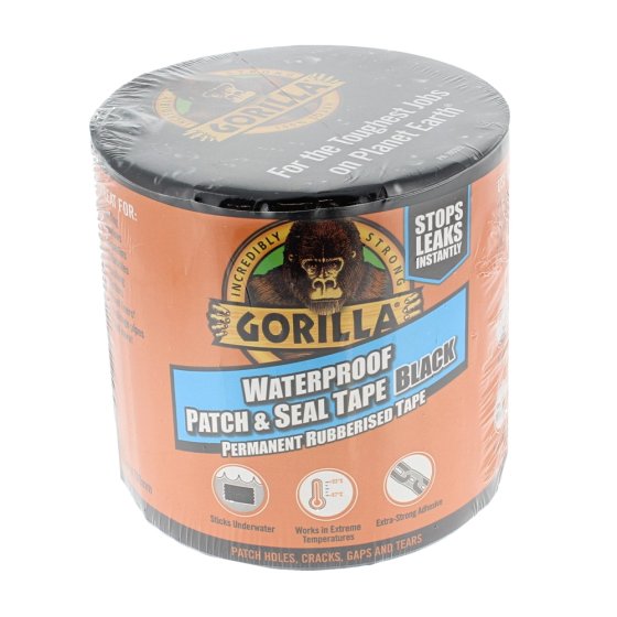 Gorilla Waterproof Patch & Seal Tape 100mm x 3m Black