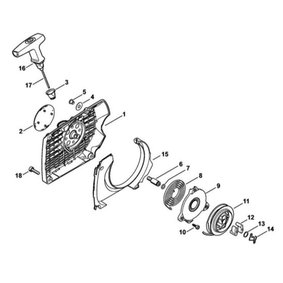 Rewind Starter for Stihl GS461