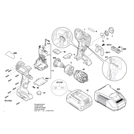 Drill Driver Assembly for Bosch