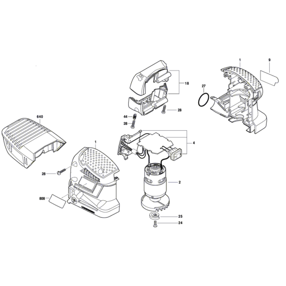 Cordless Orbital Sander Assembly
