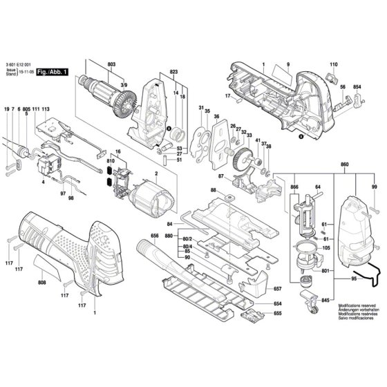 Jig Saw Assembly Bosch GST 150 CE