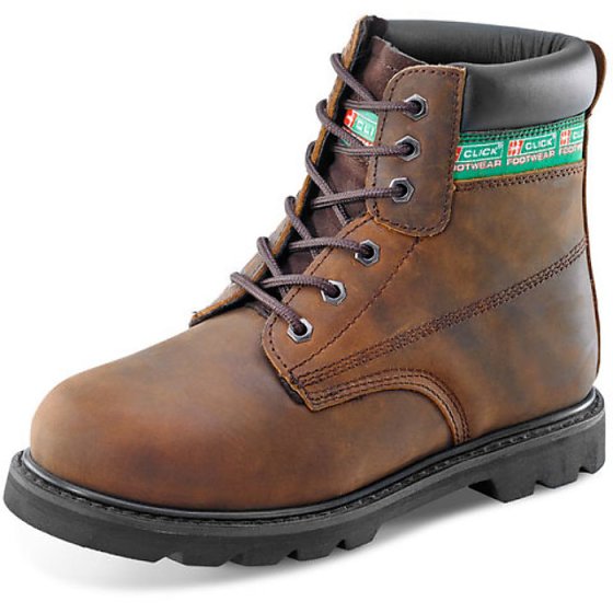 Goodyear Boot Welted 6 Inch Leather Upper 200J Steel Toe Cap Brown Size 11