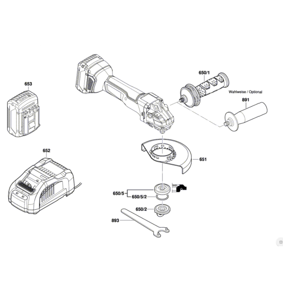 Angle Grinder Assembly for Bosch