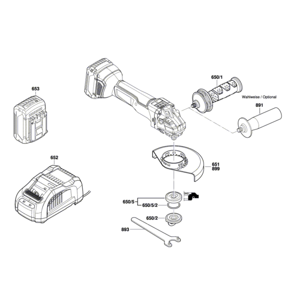 Cordless Grinder Assembly