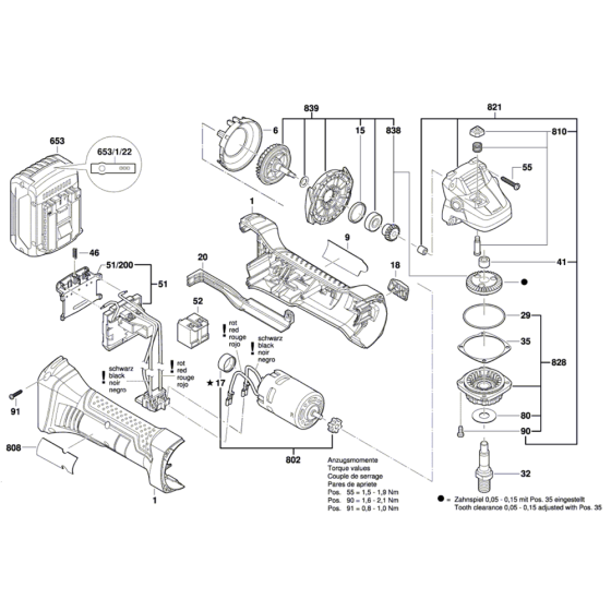 Cordless Angle Grinder Assembly