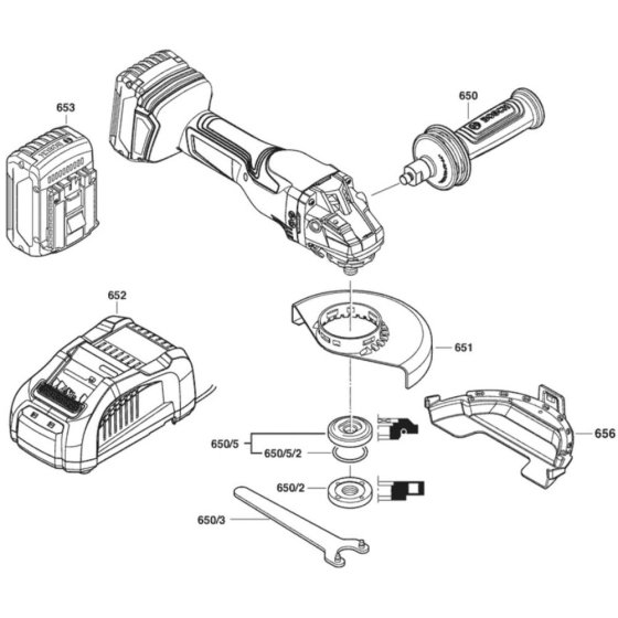 Main Assembly for Bosch GWS