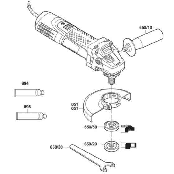 Main Assembly for Bosch GWS 7-100