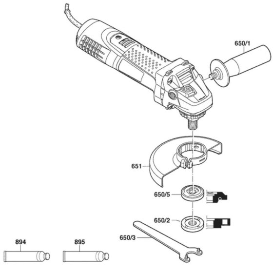 Main Assembly for Bosch GWS 7-100