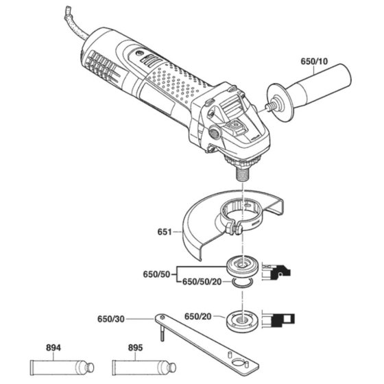 Main Assembly for Bosch GWS 7-115