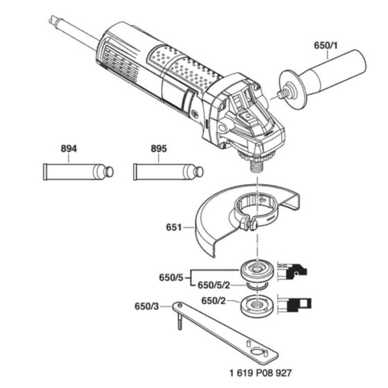 Main Assembly-1 for Bosch GWS 880
