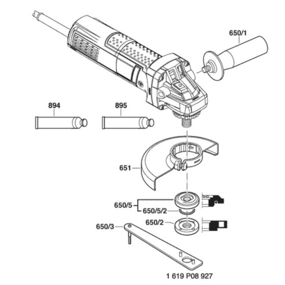 Main Assembly-1 for Bosch GWS 880