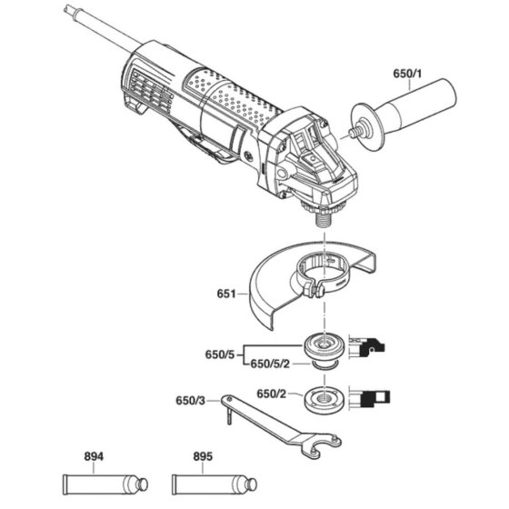 Main Assembly for Bosch GWS 9-115P