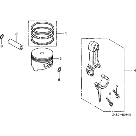Piston & Rod Assembly for GX100U