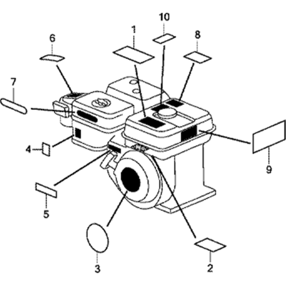 Label Assembly for Honda GX120UT1