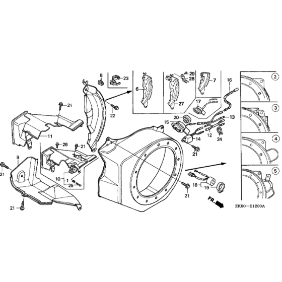 Fan Cover for Honda GX160K1