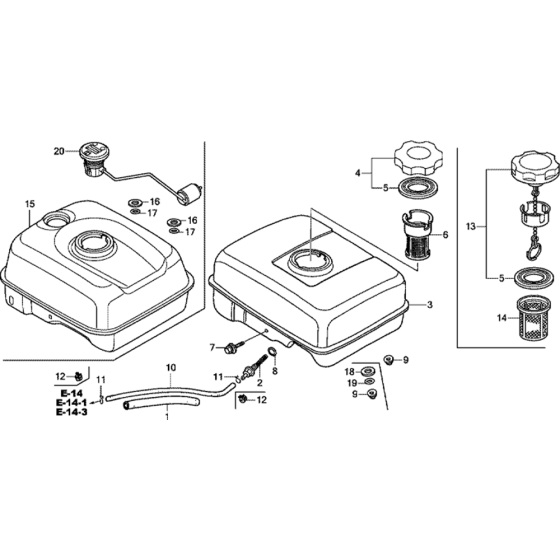 Fuel Tank Assembly for GX160UT1