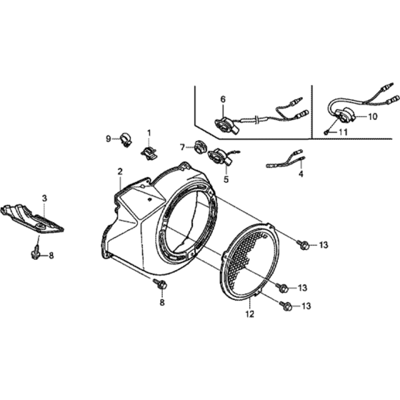 Fan Cover for Honda GX340T2