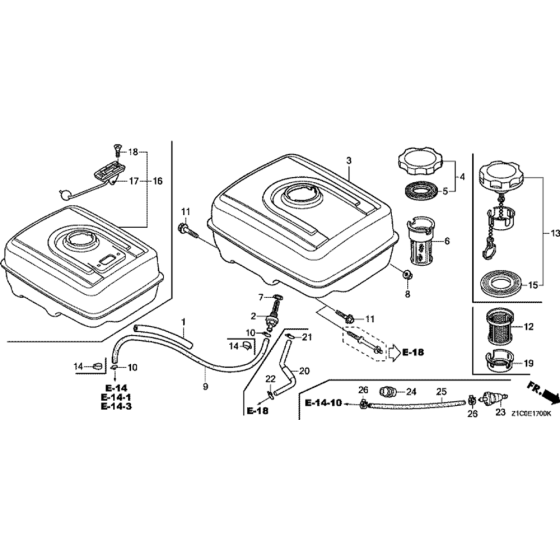 Fuel Tank Assembly for GX390T1