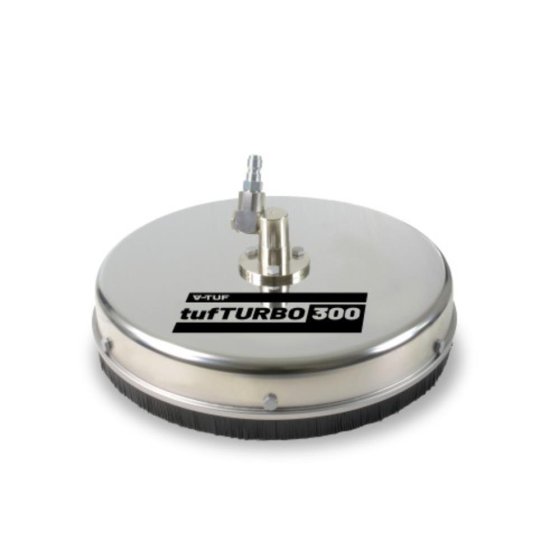 V-Tuf 300mm 275bar 150degC Stainless Steel Surface Cleaner - Male 1/4" Female Bsp Inlet - V-TUF Pressure Washer Parts - H1.002TT