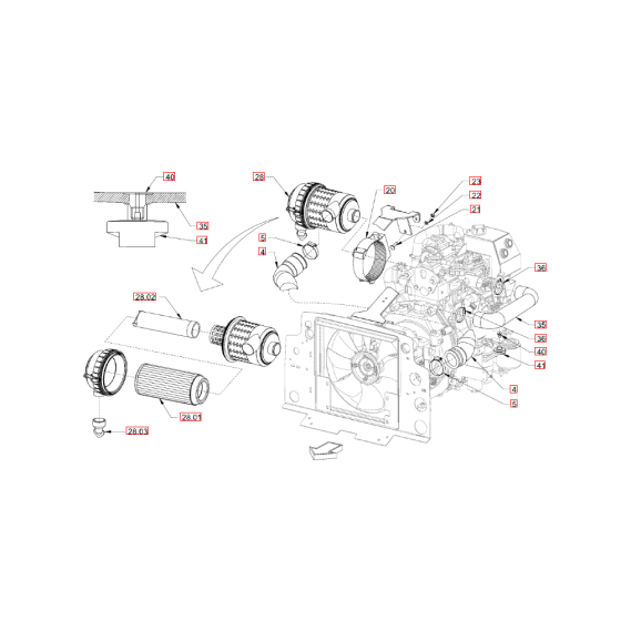 Air Filter System for Hamm HD8-10C