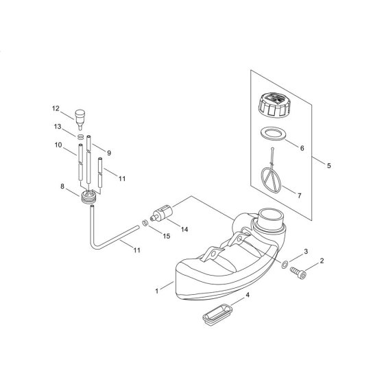 Fuel Tank for ECHO HC-156