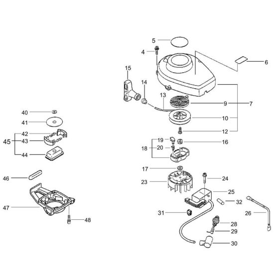 Starter, Magneto, Clutch for HC-1600