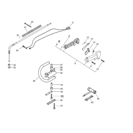 Handle for ECHO HC-30ES