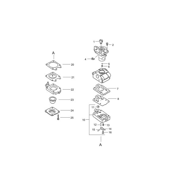Carburettor for ECHO HC-30ES