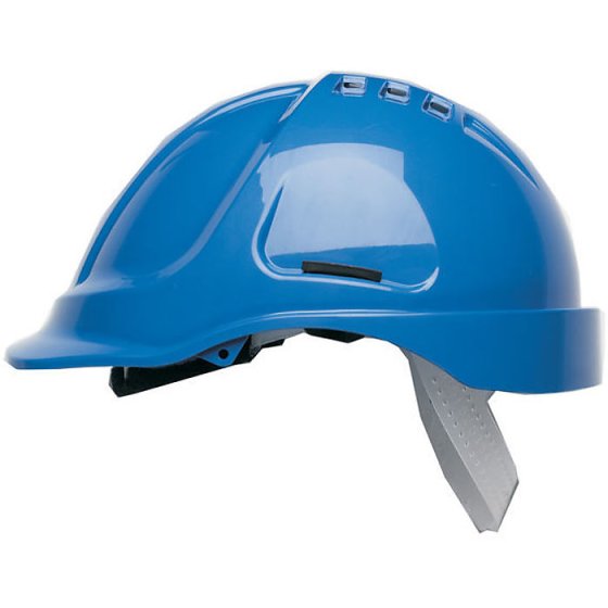 Vented Safety Helmet HC600 Hearing Protection Interface VDE Approved Blue