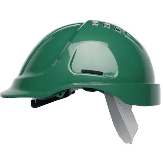 Vented Safety Helmet HC600 Hearing Protection Interface VDE Approved Green
