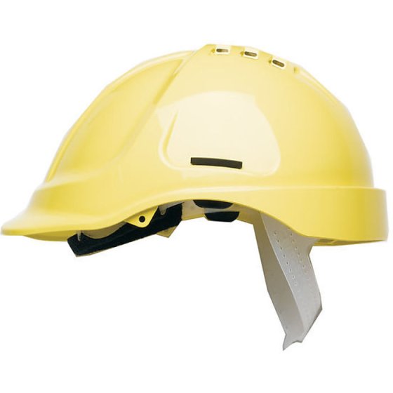 Vented Safety Helmet HC600 Hearing Protection Interface VDE Approved Yellow