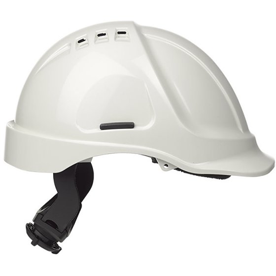 Vented Safety Helmet HC635 Terylene Headgear c/w Ratchet Adjustment White