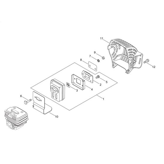 Muffler for ECHO HCA-265ES-HD