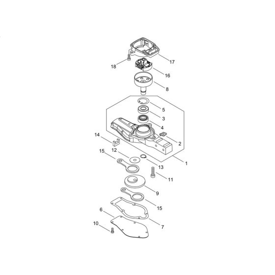 Gear Case for ECHO HCR-1501