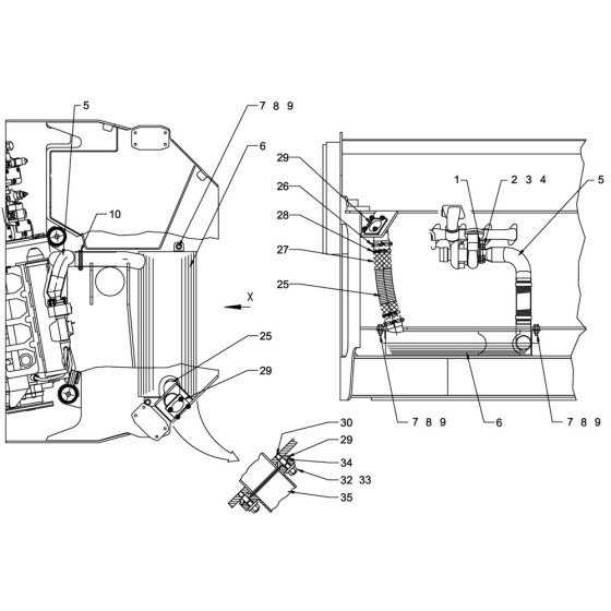 Exhaust System for Hamm HD70 - 75
