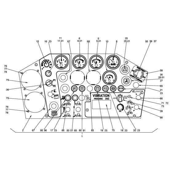 Instrument Panel for Hamm HD70 - 75