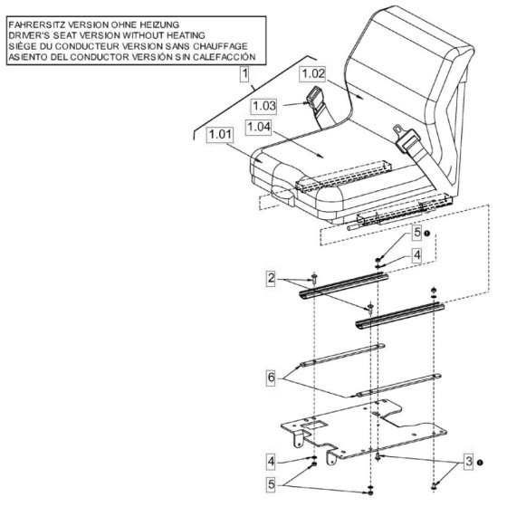 Operators Seat for Hamm HD8 - 10C