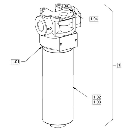Hydraulic Oil Filter for Hamm