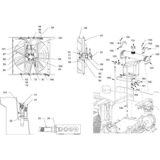 Cooling Assembly for Hamm HD90