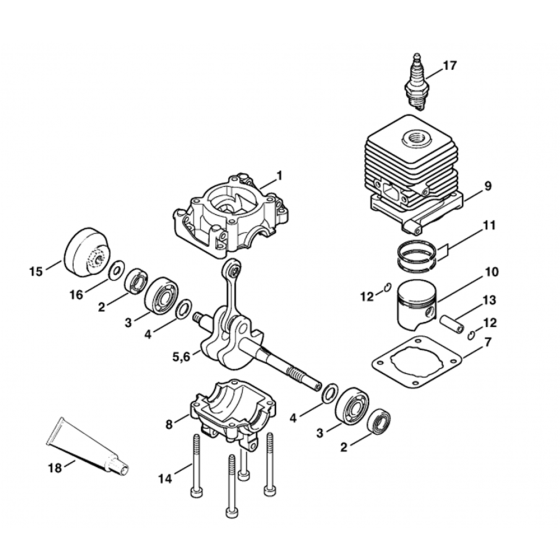 Crankcase, Cylinder Assembly
