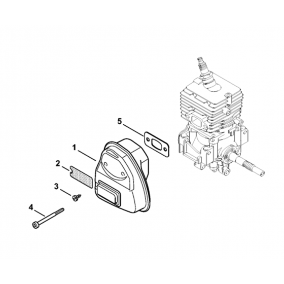 Muffler Assembly for Stihl HL56K