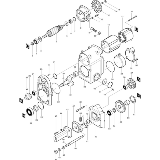Main Assembly for Makita HM1800