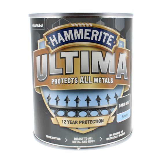 Ultima Metal Paint Smooth Dark Grey 750ml
