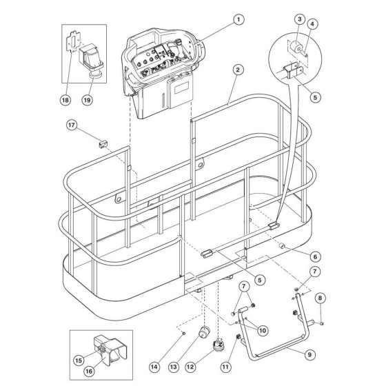 Cage Assembly for Nifty Lift HR28 SP85 4X4 Access Platforms