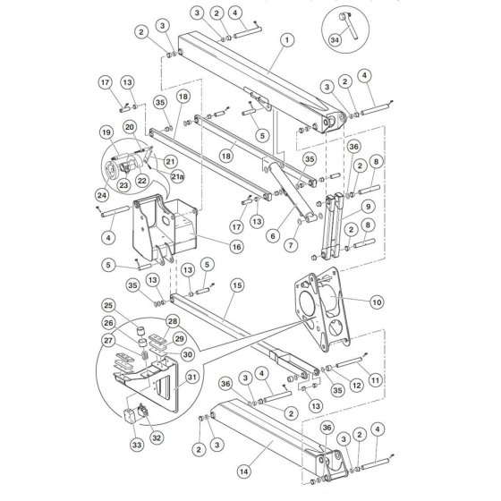 Links Assembly for Nifty Lift HR28 SP85 4X4 Access Platforms